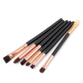 Hot makeup brushes set professional eyeshadow brushes 6 pcs rose gold & black blending makeup brush pennelli make up occhi #7