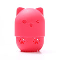 Cute Sponge Drying Holder Soft Silicone Beauty Make up Egg Stand  Cosmetics Blender Case Sponges Makeup Rack Powder Puff Holder