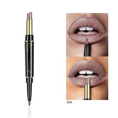 Pudaier Waterproof Matte Lipstick Makeup Double-ended Long Lasting Lip Liner Lipsticks Brand Batom Mate Red Nude Lipliner Pencil