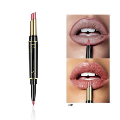 Pudaier Waterproof Matte Lipstick Makeup Double-ended Long Lasting Lip Liner Lipsticks Brand Batom Mate Red Nude Lipliner Pencil