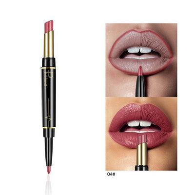 Pudaier Waterproof Matte Lipstick Makeup Double-ended Long Lasting Lip Liner Lipsticks Brand Batom Mate Red Nude Lipliner Pencil