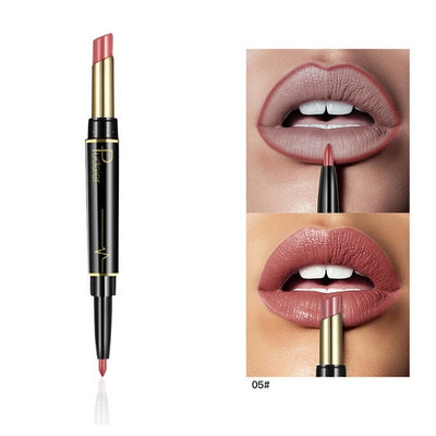 Pudaier Waterproof Matte Lipstick Makeup Double-ended Long Lasting Lip Liner Lipsticks Brand Batom Mate Red Nude Lipliner Pencil