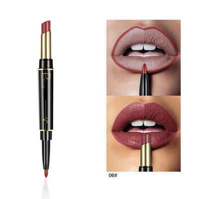 Pudaier Waterproof Matte Lipstick Makeup Double-ended Long Lasting Lip Liner Lipsticks Brand Batom Mate Red Nude Lipliner Pencil