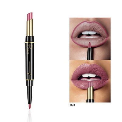 Pudaier Waterproof Matte Lipstick Makeup Double-ended Long Lasting Lip Liner Lipsticks Brand Batom Mate Red Nude Lipliner Pencil