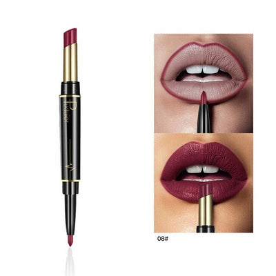 Pudaier Waterproof Matte Lipstick Makeup Double-ended Long Lasting Lip Liner Lipsticks Brand Batom Mate Red Nude Lipliner Pencil