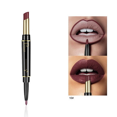 Pudaier Waterproof Matte Lipstick Makeup Double-ended Long Lasting Lip Liner Lipsticks Brand Batom Mate Red Nude Lipliner Pencil