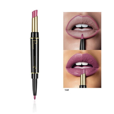 Pudaier Waterproof Matte Lipstick Makeup Double-ended Long Lasting Lip Liner Lipsticks Brand Batom Mate Red Nude Lipliner Pencil