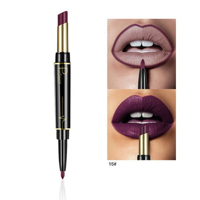 Pudaier Waterproof Matte Lipstick Makeup Double-ended Long Lasting Lip Liner Lipsticks Brand Batom Mate Red Nude Lipliner Pencil