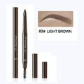 5 Color Double Ended Eyebrow Pencil Waterproof Long Lasting No Blooming Rotatable Triangle Eye Brow Tattoo Pen