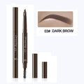 5 Color Double Ended Eyebrow Pencil Waterproof Long Lasting No Blooming Rotatable Triangle Eye Brow Tattoo Pen