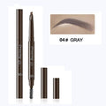 5 Color Double Ended Eyebrow Pencil Waterproof Long Lasting No Blooming Rotatable Triangle Eye Brow Tattoo Pen