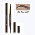 5 Color Double Ended Eyebrow Pencil Waterproof Long Lasting No Blooming Rotatable Triangle Eye Brow Tattoo Pen