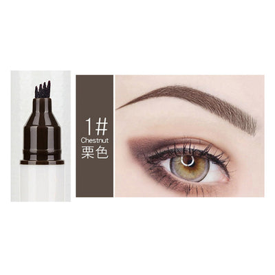 Micro Eyebrow Eyeliner Marker Pencil Double-head Liquid Eye Liner Brow Thin Pen Waterproof Tattoo Eyebrows Eyeliners Makeup Sets