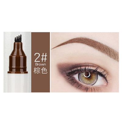 Micro Eyebrow Eyeliner Marker Pencil Double-head Liquid Eye Liner Brow Thin Pen Waterproof Tattoo Eyebrows Eyeliners Makeup Sets