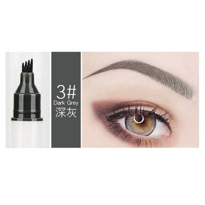 Micro Eyebrow Eyeliner Marker Pencil Double-head Liquid Eye Liner Brow Thin Pen Waterproof Tattoo Eyebrows Eyeliners Makeup Sets