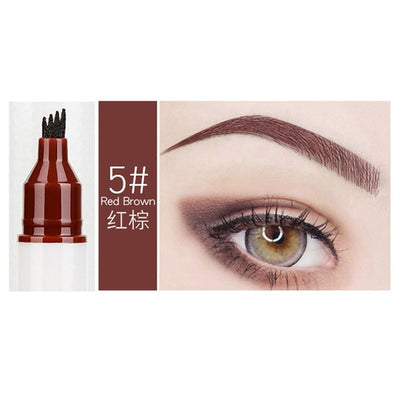 Micro Eyebrow Eyeliner Marker Pencil Double-head Liquid Eye Liner Brow Thin Pen Waterproof Tattoo Eyebrows Eyeliners Makeup Sets