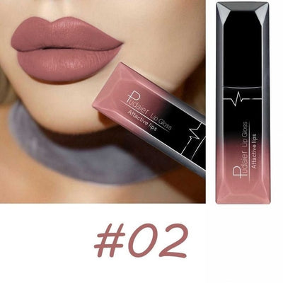 Hot Waterproof Liquid Lip Gloss Metallic Matte Lipstick Cosmetic Sexy Batom Mate Lip Tint Makeup Lasting 24 Hours Mate Levre