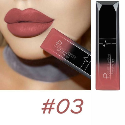 Hot Waterproof Liquid Lip Gloss Metallic Matte Lipstick Cosmetic Sexy Batom Mate Lip Tint Makeup Lasting 24 Hours Mate Levre