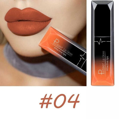 Hot Waterproof Liquid Lip Gloss Metallic Matte Lipstick Cosmetic Sexy Batom Mate Lip Tint Makeup Lasting 24 Hours Mate Levre