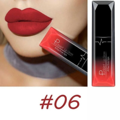 Hot Waterproof Liquid Lip Gloss Metallic Matte Lipstick Cosmetic Sexy Batom Mate Lip Tint Makeup Lasting 24 Hours Mate Levre