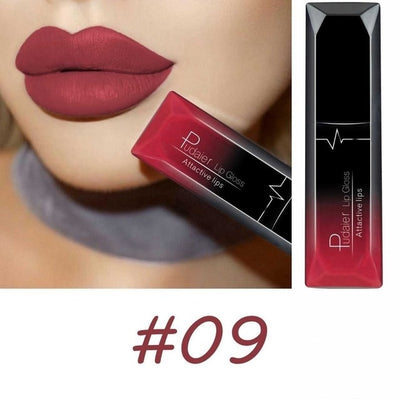 Hot Waterproof Liquid Lip Gloss Metallic Matte Lipstick Cosmetic Sexy Batom Mate Lip Tint Makeup Lasting 24 Hours Mate Levre