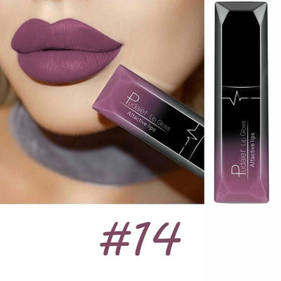 Hot Waterproof Liquid Lip Gloss Metallic Matte Lipstick Cosmetic Sexy Batom Mate Lip Tint Makeup Lasting 24 Hours Mate Levre