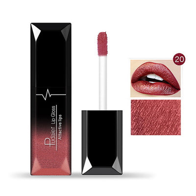 Hot Waterproof Liquid Lip Gloss Metallic Matte Lipstick Cosmetic Sexy Batom Mate Lip Tint Makeup Lasting 24 Hours Mate Levre