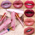 Diamond Shiny Makeup Lip Gloss Matte Chameleon Metal Lip Gloss Liquid Lipstick Waterproof Long Lasting Pink Female Lipstick