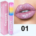 Diamond Shiny Makeup Lip Gloss Matte Chameleon Metal Lip Gloss Liquid Lipstick Waterproof Long Lasting Pink Female Lipstick