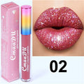 Diamond Shiny Makeup Lip Gloss Matte Chameleon Metal Lip Gloss Liquid Lipstick Waterproof Long Lasting Pink Female Lipstick