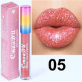 Diamond Shiny Makeup Lip Gloss Matte Chameleon Metal Lip Gloss Liquid Lipstick Waterproof Long Lasting Pink Female Lipstick